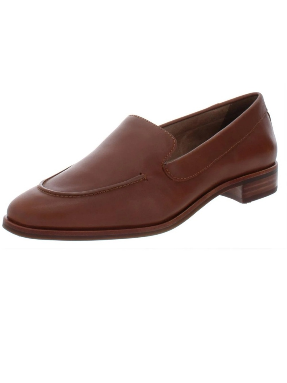 AEROSOLES Chestnut Leather Pointed Loafers